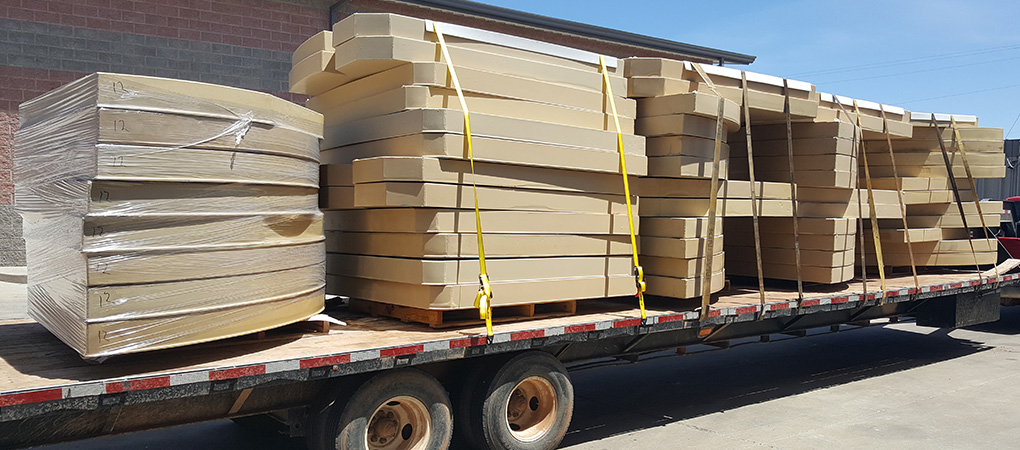Tank bases Palletized for Easy LTL Shipping